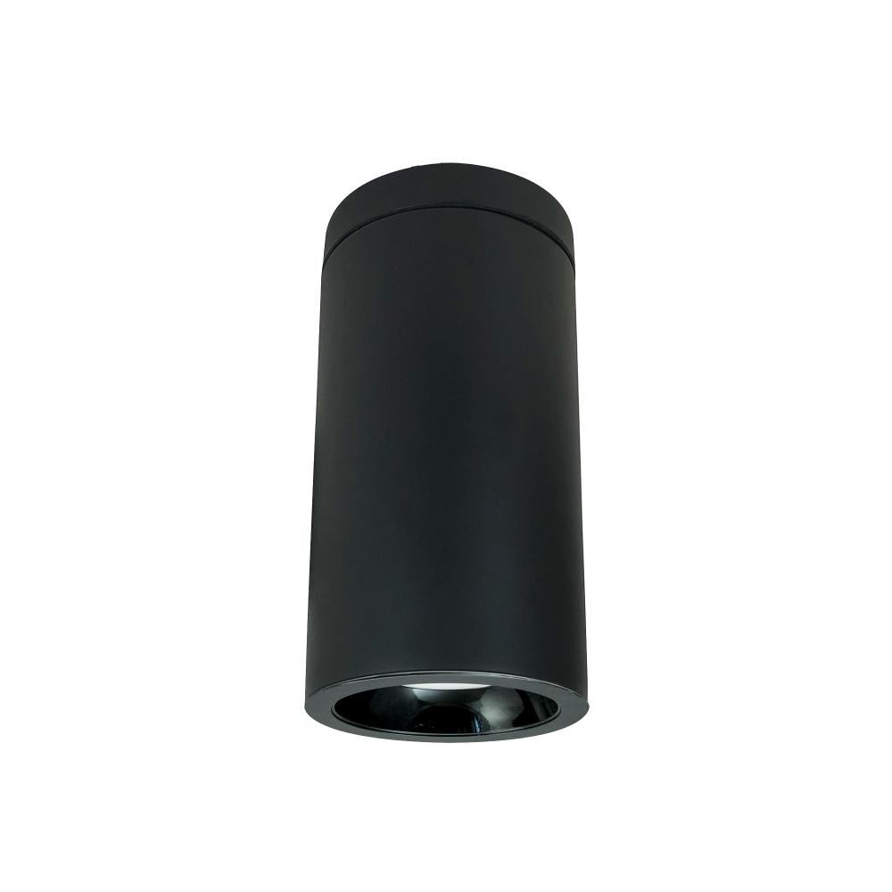 6" Cobalt Surface Mount Cylinder, Black, 1000L, 3000K, Black/Black Reflector, 120V