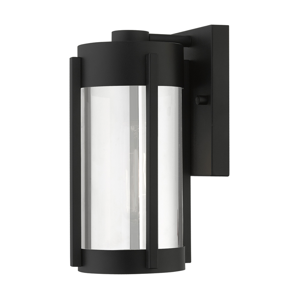 1 Lt Black Outdoor Wall Lantern