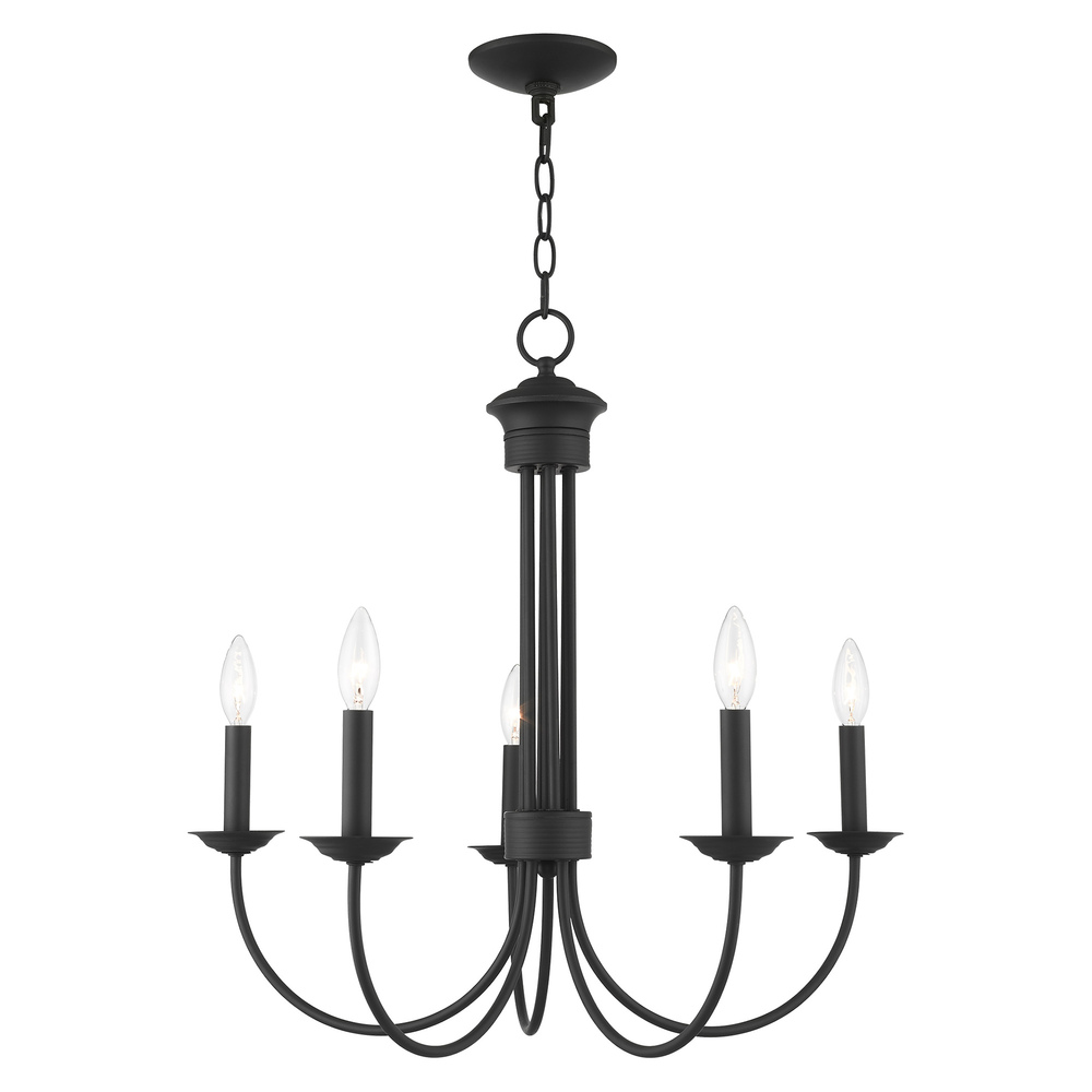 5 Lt Black Chandelier