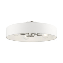 Livex Lighting 46928-91 - 4 Lt Brushed Nickel Semi Flush Mount