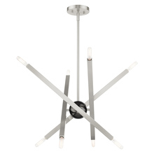 Livex Lighting 46985-91 - 8 Lt Brushed Nickel Chandelier