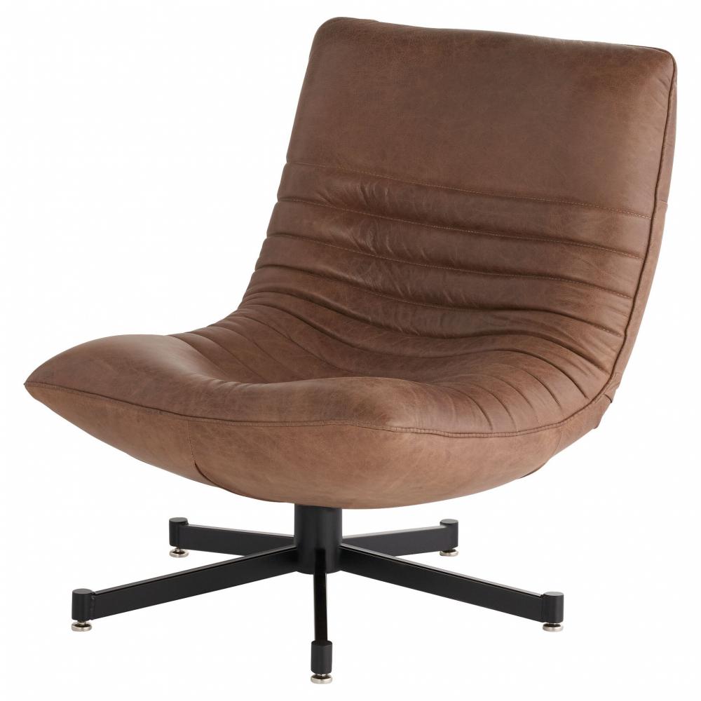 Eduarda Chair Medium Brown Distressed Leather