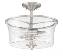 Craftmade 50452-BNK - Gwyneth 2 Light Convertible Semi Flush in Brushed Polished Nickel