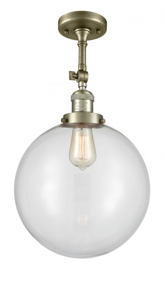 Beacon - 1 Light - 12 inch - Antique Brass - Semi-Flush Mount