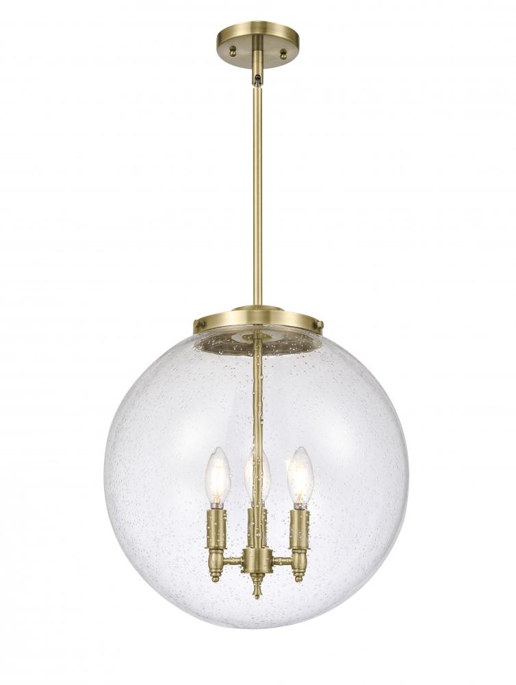 Beacon - 3 Light - 16 inch - Antique Brass - Cord hung - Pendant