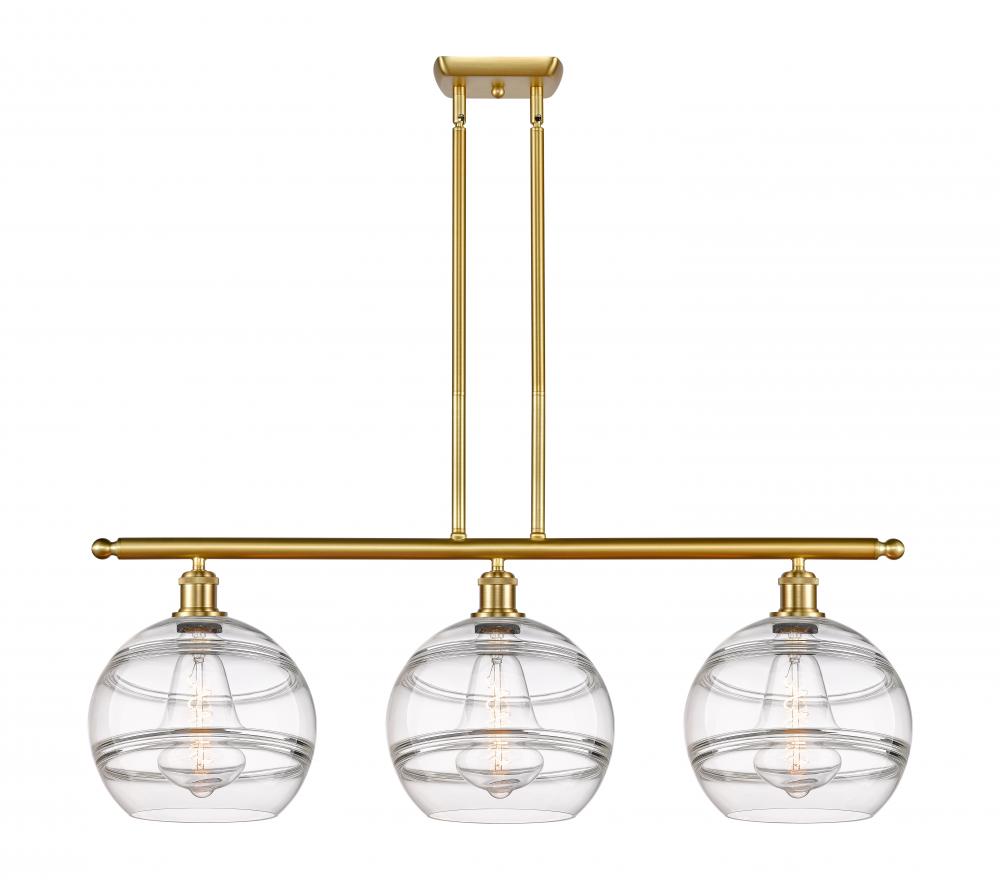 Rochester - 3 Light - 37 inch - Satin Gold - Cord hung - Island Light