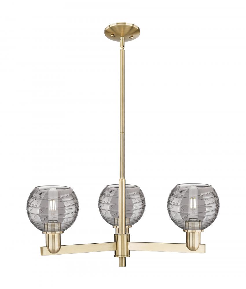 Athens Deco Swirl - 3 Light - 18 inch - Champagne Bronze - Flush Mount