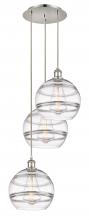 Innovations Lighting 113B-3P-PN-G556-10CL - Rochester - 3 Light - 17 inch - Polished Nickel - Cord hung - Multi Pendant