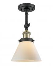Innovations Lighting 201F-BAB-G41 - Cone - 1 Light - 8 inch - Black Antique Brass - Adjustable Semi-Flush Mount