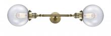 Innovations Lighting 208L-AB-G204-8-LED - Beacon - 2 Light - 8 inch - Antique Brass - Adjustable Bath Vanity Light