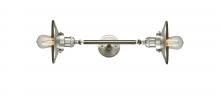 Innovations Lighting 208L-SN-M2 - Railroad - 2 Light - 8 inch - Brushed Satin Nickel - Bath Vanity Light