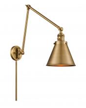 Innovations Lighting 238-BB-M13-BB - Appalachian - 1 Light - 8 inch - Brushed Brass - Swing Arm