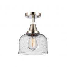 Innovations Lighting 447-1C-PN-G74 - Bell - 1 Light - 8 inch - Polished Nickel - Flush Mount