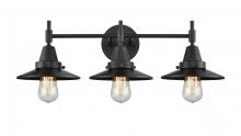 Innovations Lighting 447-3W-BK-M6-BK - Railroad - 3 Light - 26 inch - Matte Black - Bath Vanity Light