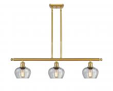 Innovations Lighting 516-3I-SG-G92 - Fenton - 3 Light - 36 inch - Satin Gold - Cord hung - Island Light