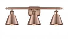 Innovations Lighting 516-3W-AC-M8-LED - Smithfield - 3 Light - 27 inch - Antique Copper - Bath Vanity Light