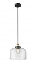 Innovations Lighting 616-1SH-BAB-G72-L - Bell - 1 Light - 12 inch - Black Antique Brass - Cord hung - Mini Pendant