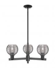 Innovations Lighting 716-3CR-BK-G1213-6SM - Athens Deco Swirl - 3 Light - 18 inch - Matte Black - Flush Mount