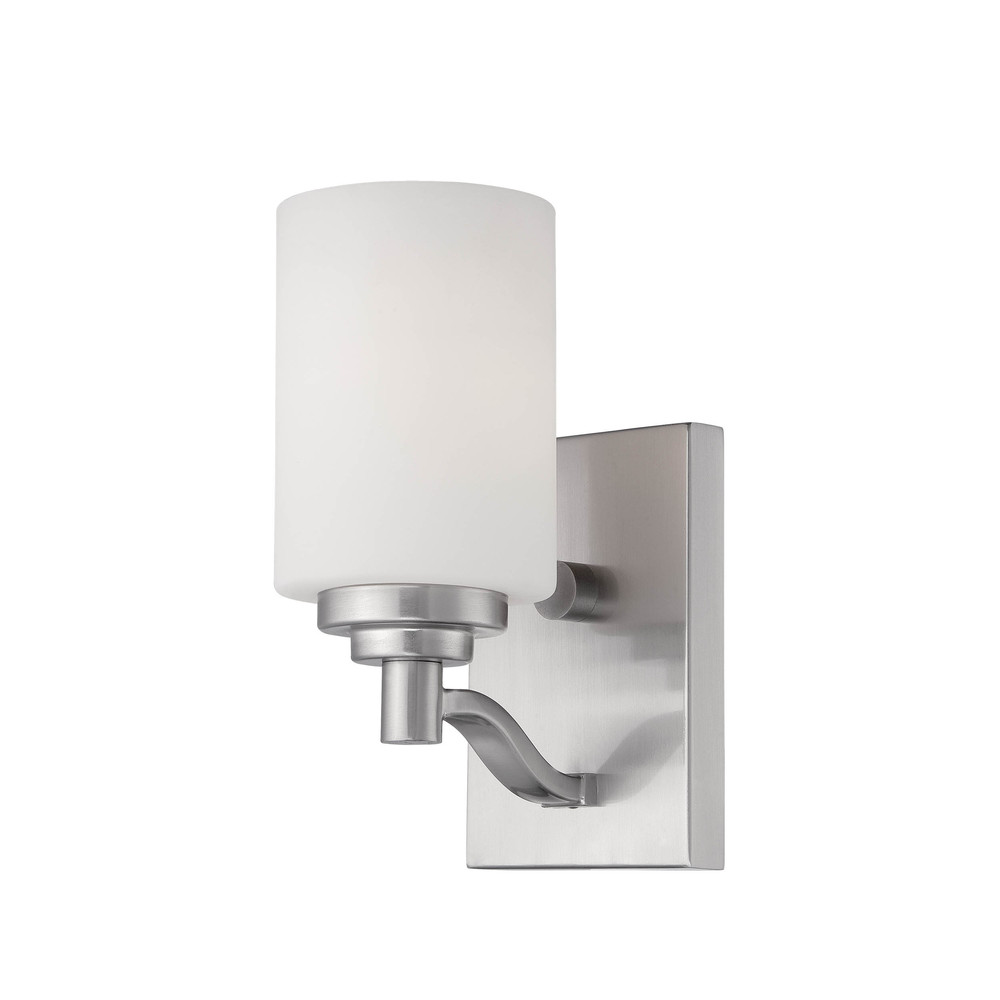 Durham 1-Light Wall Sconce Satin Nickel