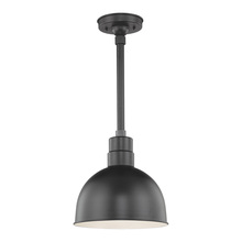 Millennium RDBS12-SB - R Series 1-Light Stem Hung Deep Bowl Shade Satin Black