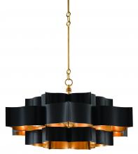 Currey 9000-0429 - Grand Lotus Large Black Chande